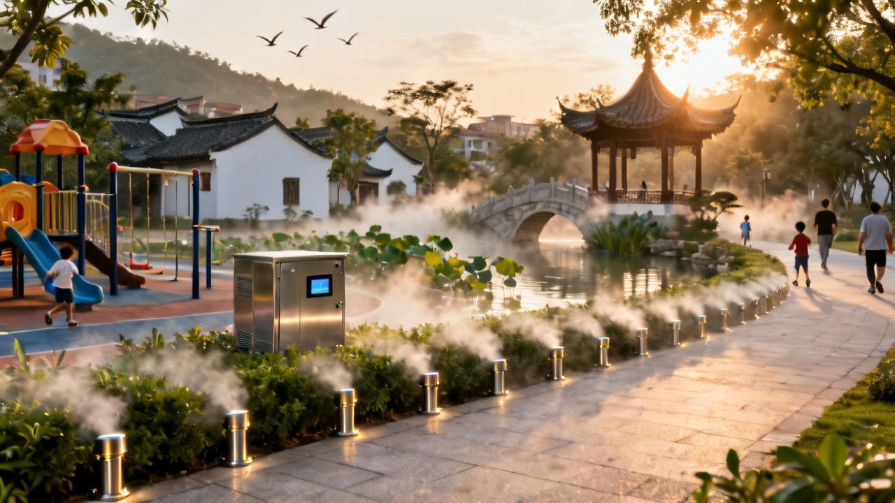 东莞南城社区广场智能驱蚊系统工程实现蚊虫密度下降90%案例